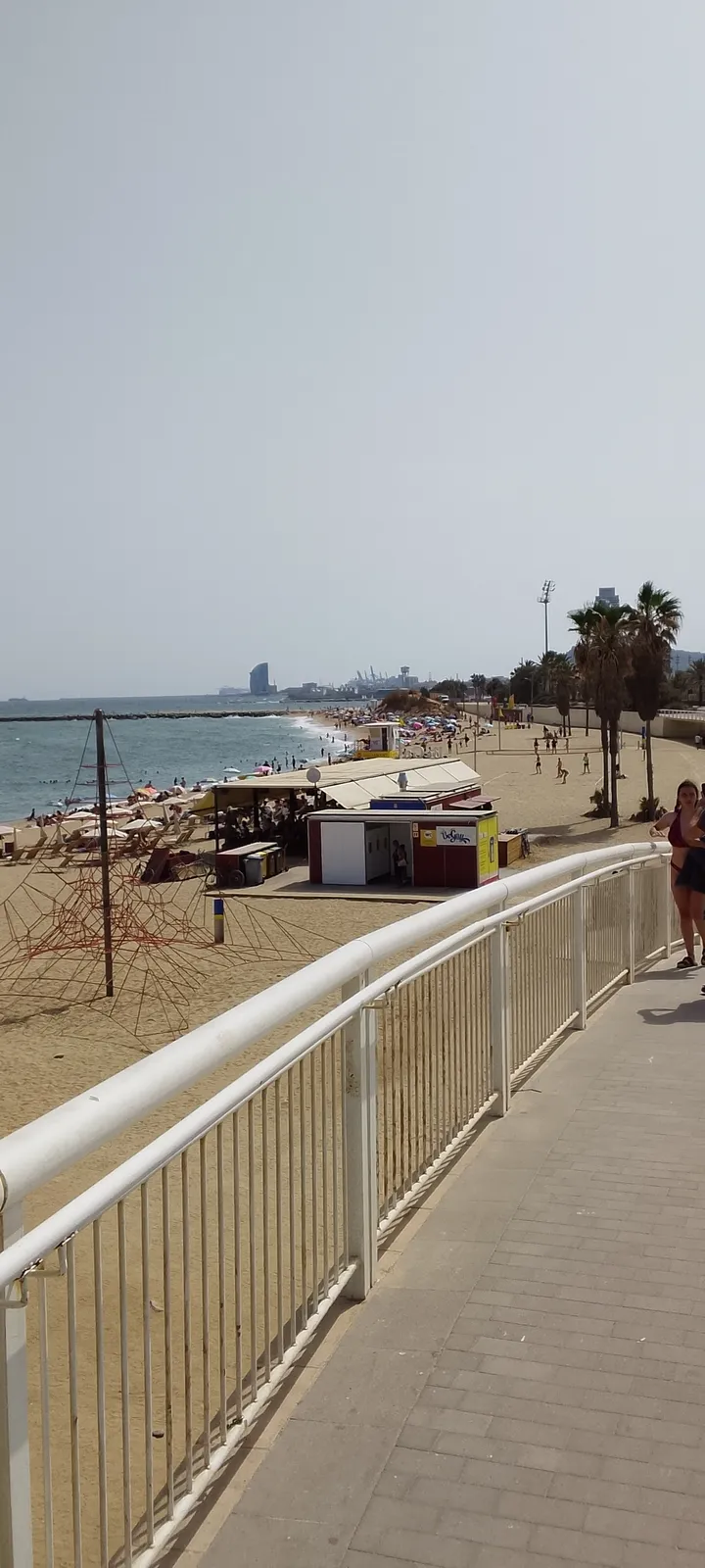 The beaches behind, the W on the horizon