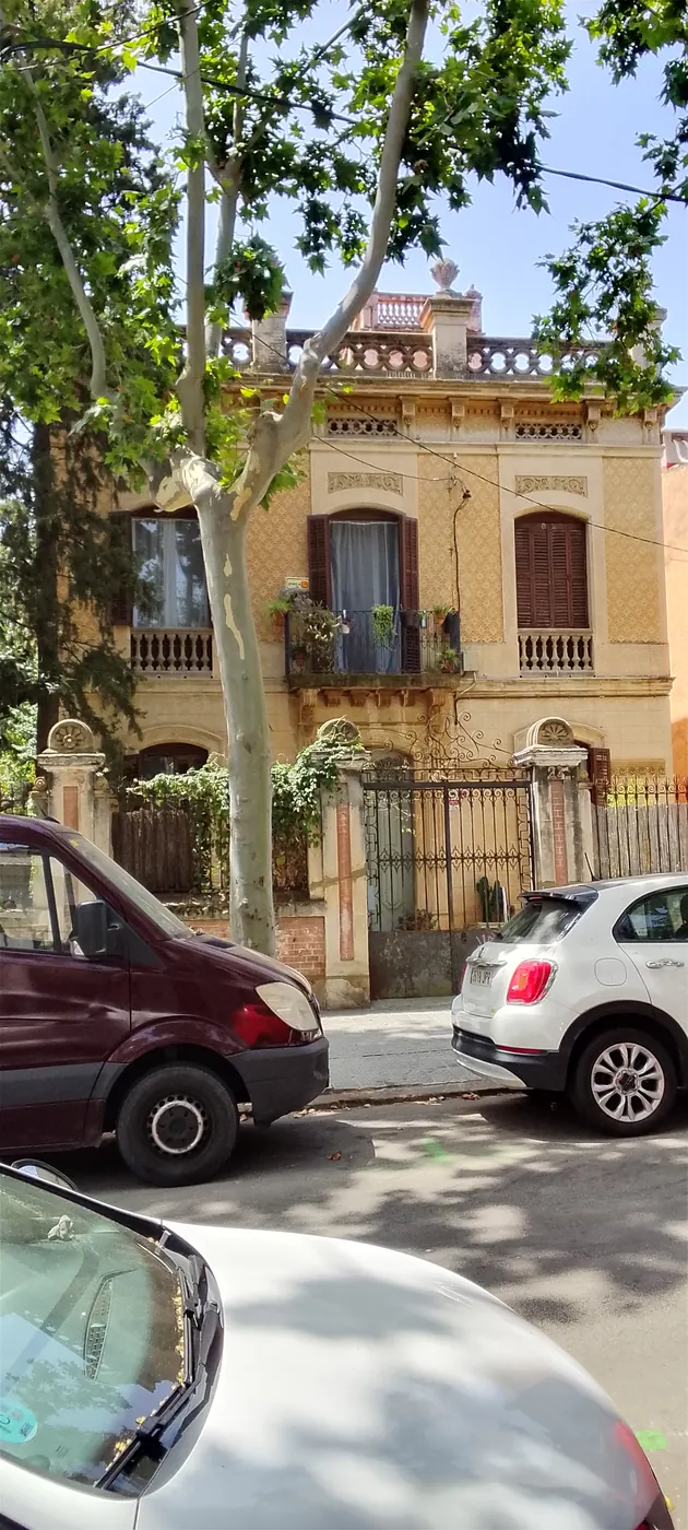 Modernist villa gates on the climb out of Horta